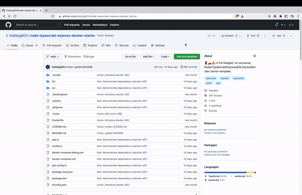 Create a New Repo from a Template
