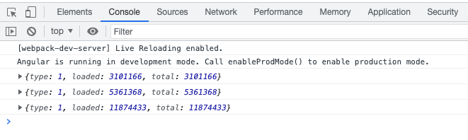 Filtered Upload Progress Events