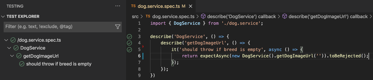 VS Code Test Explorer UI