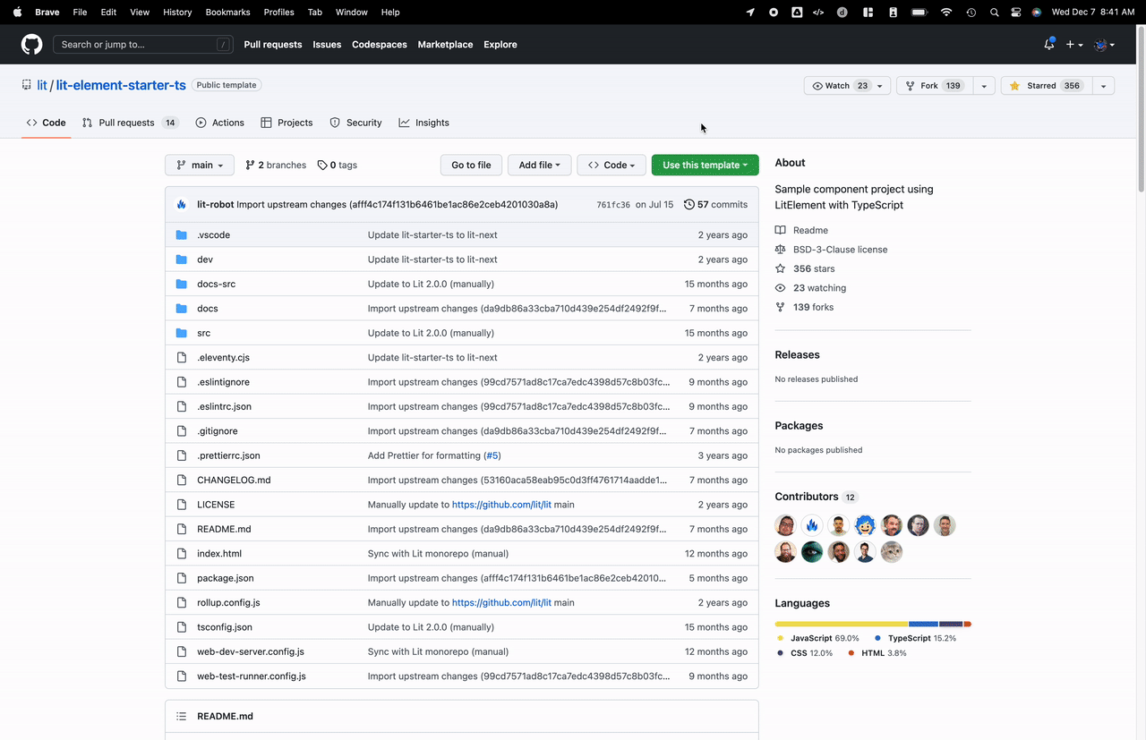 Copy the template repo to your GitHub account